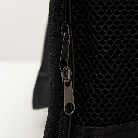 Bag - Animal carrying "Lux", PVC, Jacquard, 46 x 28.5 x 30 cm, black-4