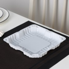 Tortovitsa plastic disposable IP-43, bottom 18.5 × 18.5 × 10.5 cm, internal 16 × 16 × 10 cm, 480 pcs/pcs