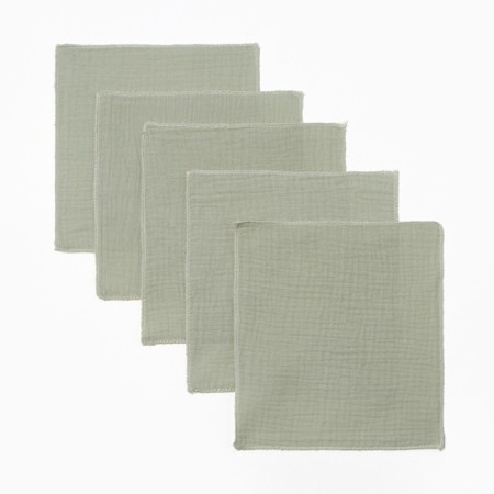 A set of crumbs I am olivia 20*20 cm-5 pcs, muslin, 100 % cotton