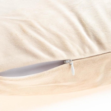 Decorative pillowcase with brushes Ethel Milk color, 45x45 cm, polyester, velor-3