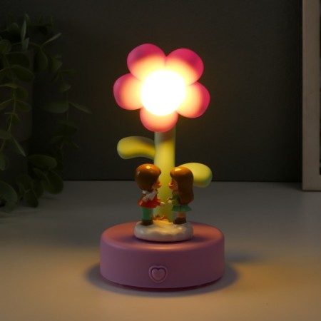 Souvenir plastic light "kids under the flower" mix 8x8x15 cm-5