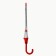Umbrella - a semiautomatic “style” cane, 8 spokes, r = 51 cm, red color