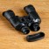 7x50 binoculars, “reserve”, black, ruby ​​lenses, with excavations on inserts