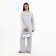 Women's bag on the Textura valve, small size, silver color