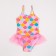 Baby Punky Minaku swimsuit with a bandage, pink color, height 128-134