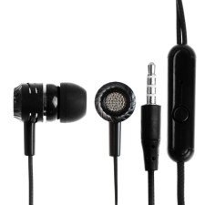 Headphones CB-52, wired, vacuum, microphone, 1 m, jack 3.5 mm, black