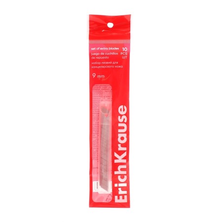 Chancellery knife blades 9 mm, 10 pcs., Erich Krause, in a plastic container-3