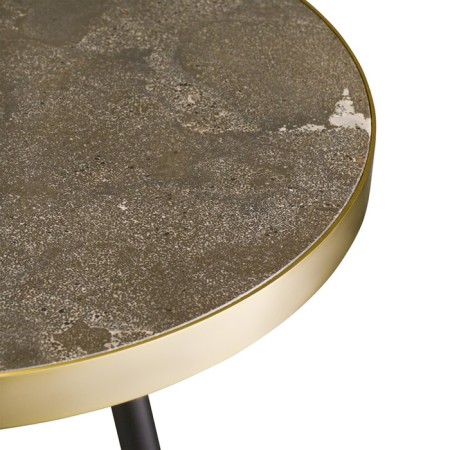 Hedda coffee table, 550 × 550 × 590 mm, black / matte gold color-6