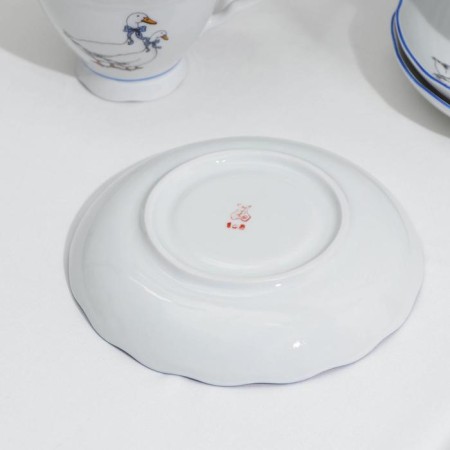Porcelain tea service "Geese", 14 items-2