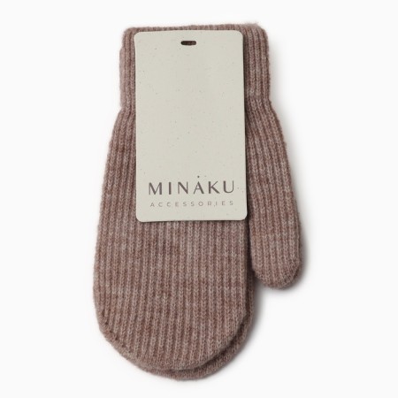 Baby mittens minku, brown color, 18 cm-3