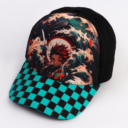 Baby cap for the boy “Waves”, anime, black color, rr 52-54, 5-7 years old-2