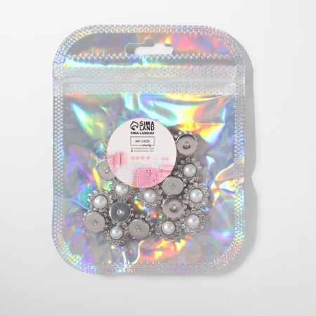 A set of cabinets with pearls, sewing, d = 11.7 mm, 20 pcs, silver color-2
