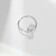 Piercing in the ear "Strazinka" Solo, d = 11 mm, white color in silver