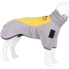 Jacket for large dogs, membrane+cotton, size 2xl (DS 45, Osh 45, OG 63 cm), gray-yellow 1057220