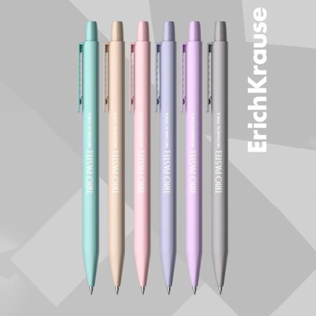 Mechanical pencil with Erichkrause "Trio Pastel", NV, Grifel D = 0.5 mm, in the box, mix-3