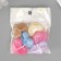 Busina for creativity plastic "3D heart with faces" Pastel mix 2.4x3.3x1.4 cm