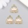 Decor for creativity metal, enamel, rhinestones "handbag" gold 1.8x2 cm