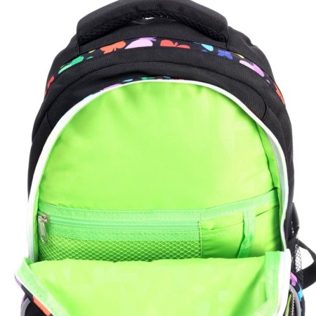 School backpack, 40 x 27 x 20 cm, Grizzly, ergonomic back, laptop department, black-12