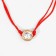 Bracelet "New Year" rhinestone, red color with gold, 7cm