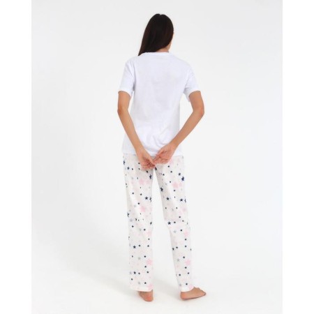 Women's pants KAFTAN "Pink Stars", p. 44-46, white-4
