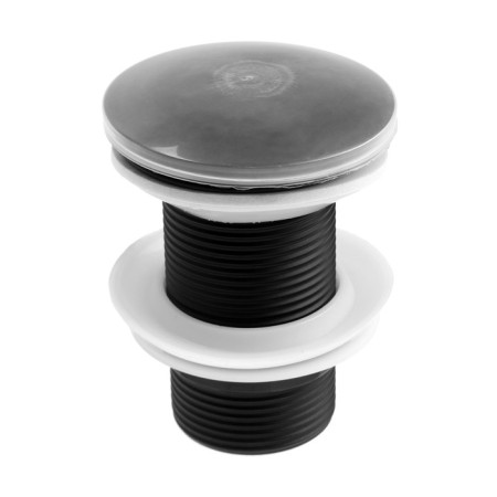 Bottom valve Zein English, a large button, stainless steel, black-3