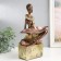 Souvenir Polystone stand "African" gold pattern - circles 20x12x30 cm