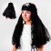 Pirate carnival wig, bandana with long hair, 110 g