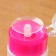 Board with pomp, 75 ml, pink/transparent color