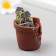 Figure for Florarium Polystone "House in a broken pot" 4x3.5x5 cm