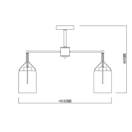 Ceiling lamp on the rod Divita E14x40W-5