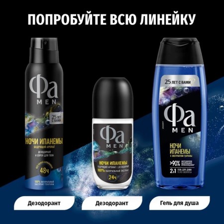 Deodorant Roller FA "Rhythms of Brazil. Nights Ipanema ", 50 ml-3
