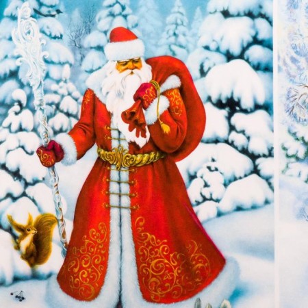Декупажная карта "Дедушка и внучка" плотность 45 г/м2, А4-1