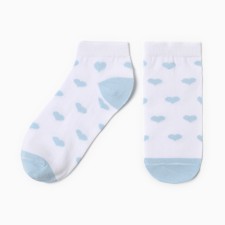 Women's hearts, white/blue color, rr 23