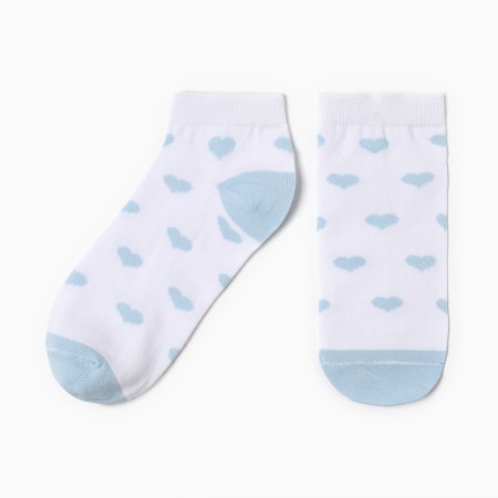 Women's hearts, white/blue color, rr 23