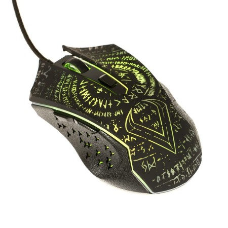 The mouse Qumo Valhalla M35, game, wired, 6 buttons, backlight, 3200 dpi, USB, black-2