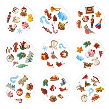 New Year's board game "New Year: Dubbl", in a gift box on magnets, 55 cards, 5+-3