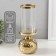 Ceramics candlestick, glass for 1 candle "Lodzhuar" d = 8 cm gold 10.5x10.5x26 cm