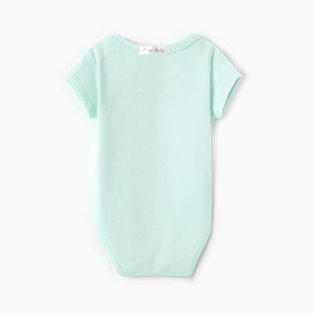 Body baby with short sleeve, menthol color, height 74 cm-4