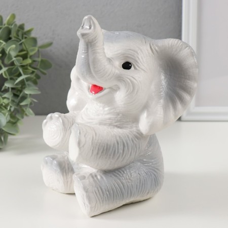 Pigger "Elephant" gray height 19 cm, width 15 cm, length 13 cm-4