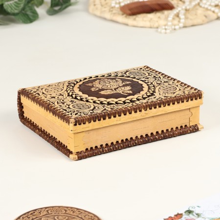 Brush Brush Casket, 19x14x5 cm, birch bark-1