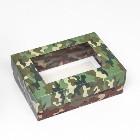 The box is folding, with the Camouflage window 21 x 15 x 7 cm-2