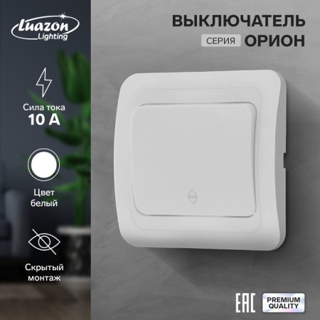The circuit breaker Luazon Lighting "Orion", 10 A, 1 key, hidden, white