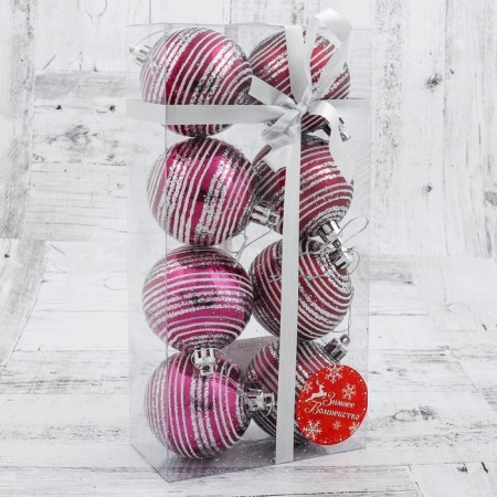 Set of balls plastic D-6 cm, 8 pcs "Allur"-1