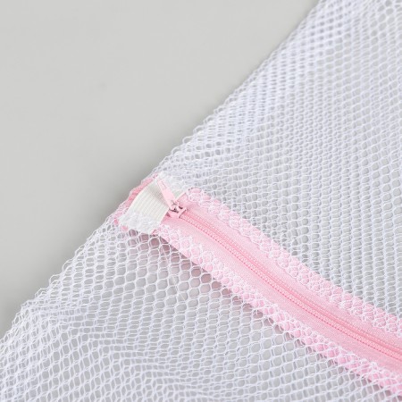 A bag for washing linen shade, 50 × 60 cm, large mesh, white color-7