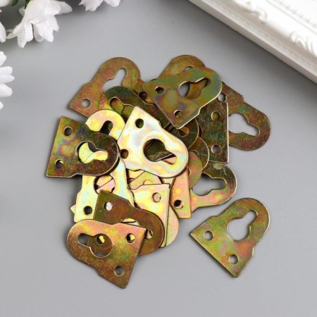 Suspension metal for paintings, photo frames gold 3.2x3.1 cm-1