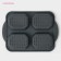 Baking form with perforation of the “buns” silicone, 26 × 18.3 × 2.5 cm, 4 cells (9.7 × 7.5 cm), gray