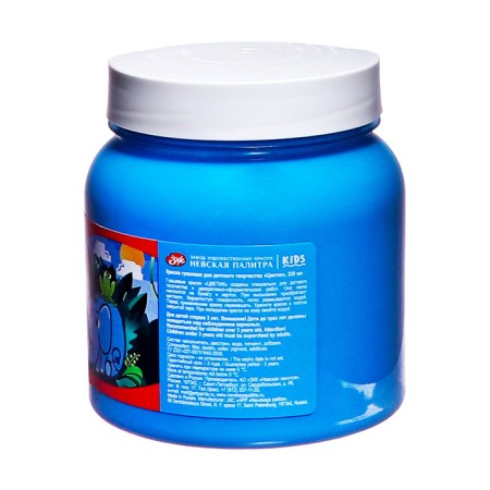 Gouache bank 220 ml, ZHK "Flower", Blue, 3023513-4