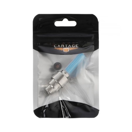 Luminous cap on the valve of Cartage, blue glow-3