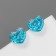 Earrings plastic "Caramel" heart confetti, blue color