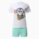 Kit (T-shirt, shorts) Home female, white/green color, rr 48